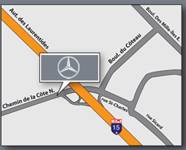 Joindre Mercedes-Benz de Blainville dans les Laurentides Nous joindre
